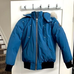 Like new girls Moose Knuckles bomber parka, size LG